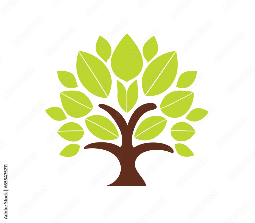 Tree logo image creative cartoon PNG design