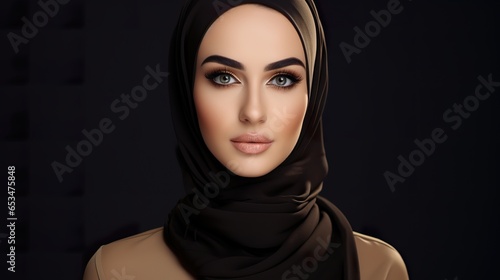 Arabic Beautiful Woman in Hijab - Generated using AI
