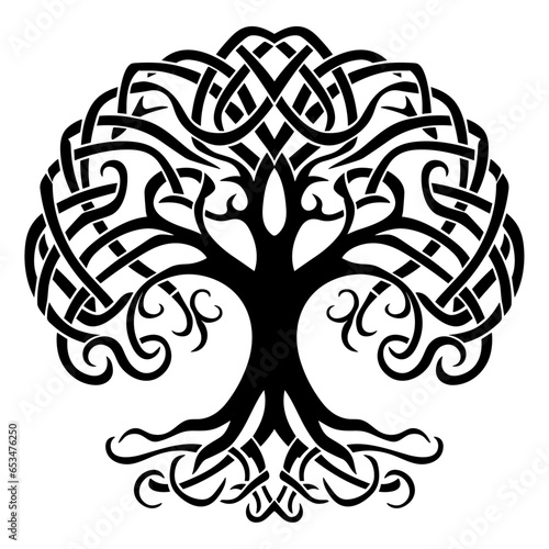 Tree in celtic knot style
