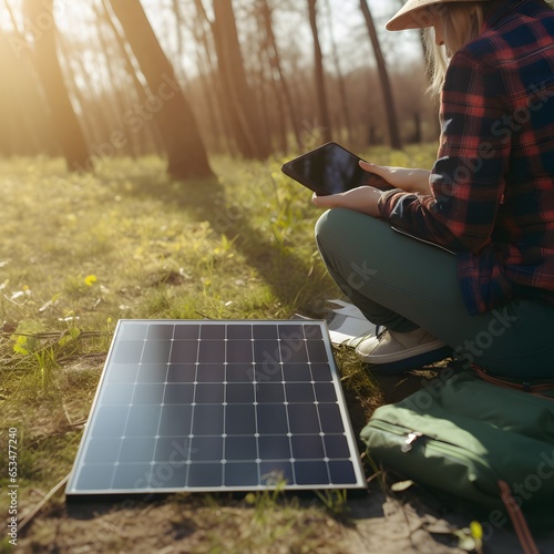 Beautiful Representation of, Inspired by Eco-Friendly Living and Renewable Energy - The Perfect Visual Depiction of a Sustainable Life Focused on Green Practices and Generative AI