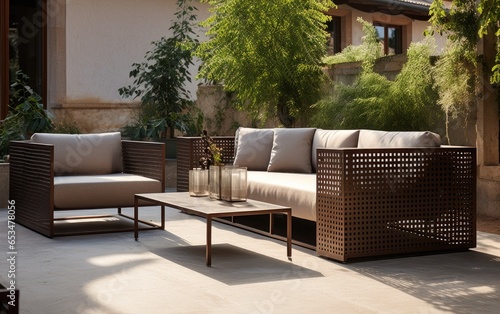 A set of modern sofa and co...
