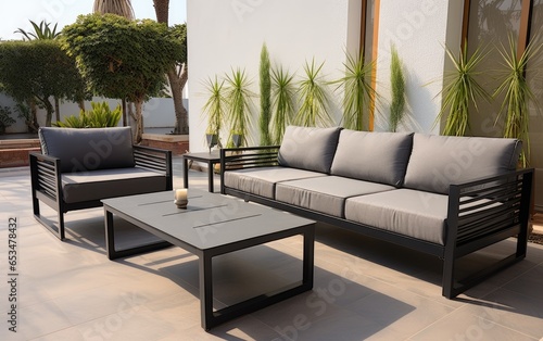 A set of modern sofa and co...