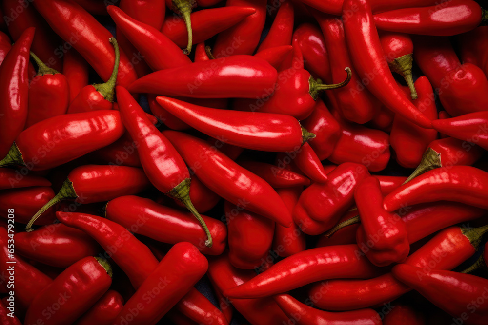 Spicy red chili pepper, eat local, organic market food Spicy red chili pepper, eat local, organic market food