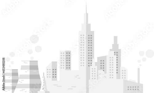 City and industry Landscape Illustration