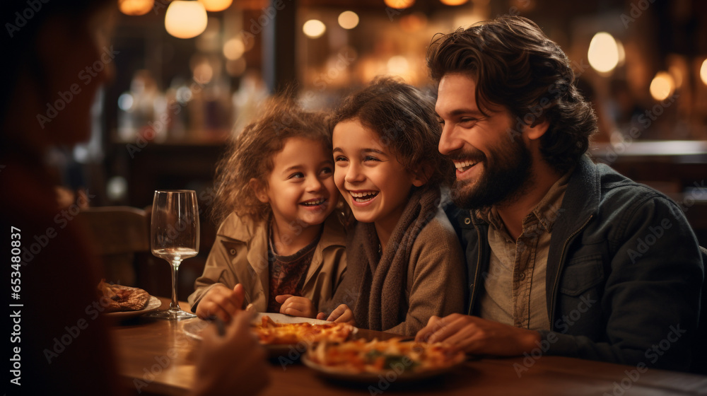 Joyful Family Pizza Night