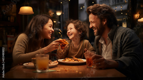 Joyful Family Pizza Night