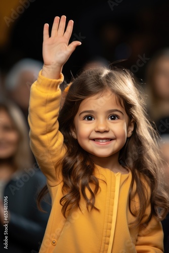 Smiling child in a class at...