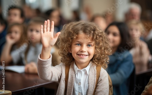 Smiling child in a class at...