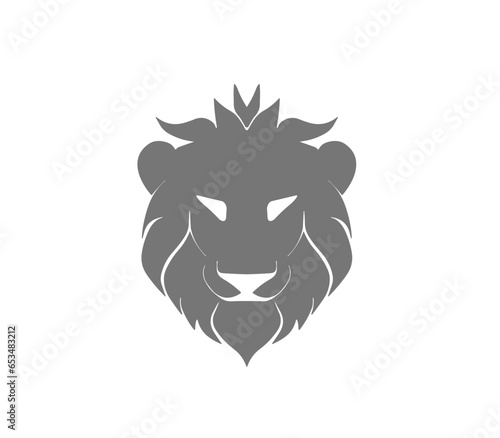 Lion head logo PNG design vector illustration
