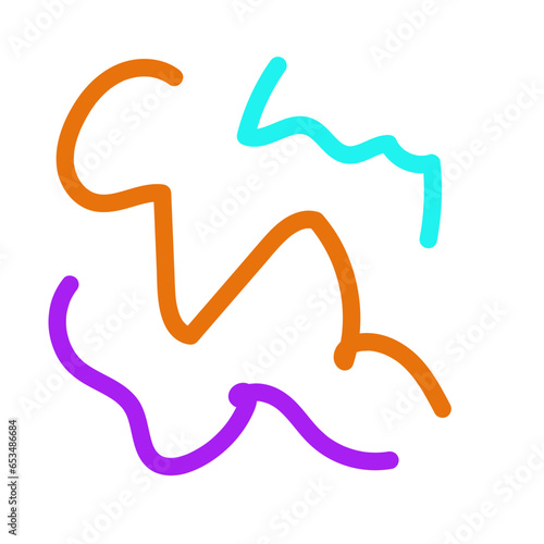 Colorful scribble abstract vector 