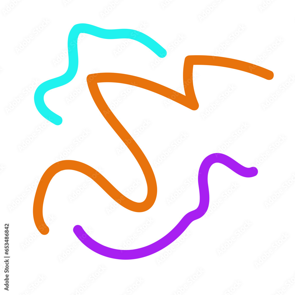 Obraz premium Colorful scribble abstract vector 