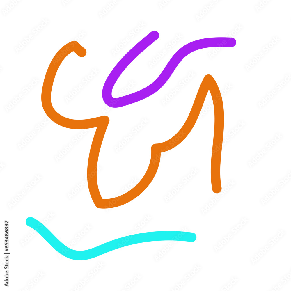 Naklejka premium Colorful scribble abstract vector