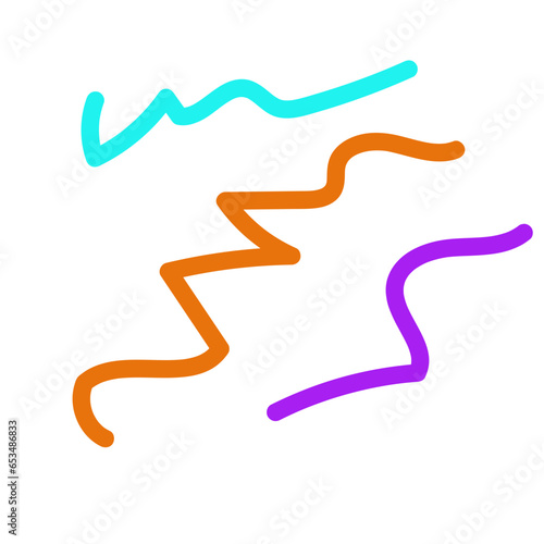 Colorful scribble abstract vector 