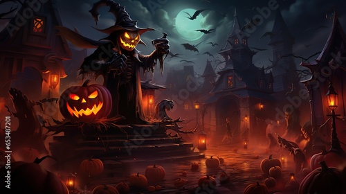 Halloween devil horror background 