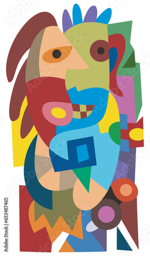 colorful abstract mural art for decoration