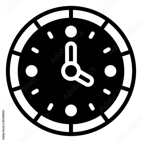 Time icon, glyph icon style