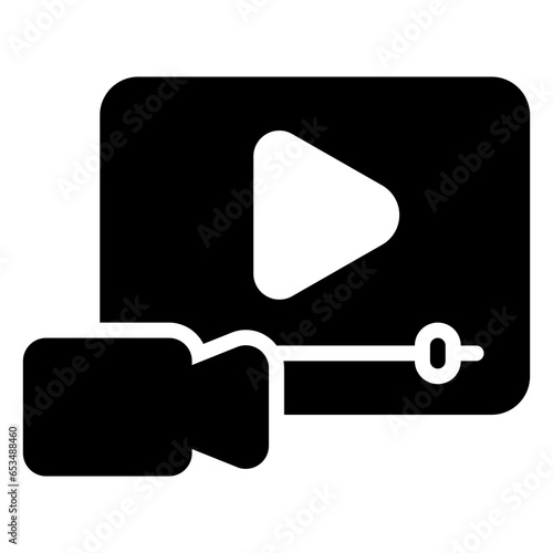 Video Record icon, glyph icon style
