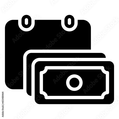 payment day icon, glyph icon style