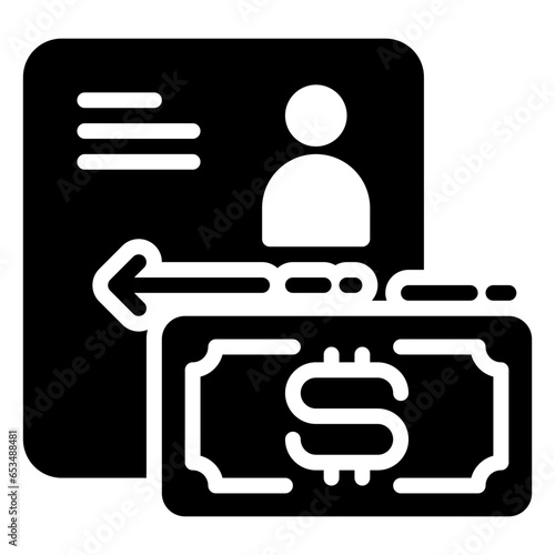 lending icon, glyph icon style