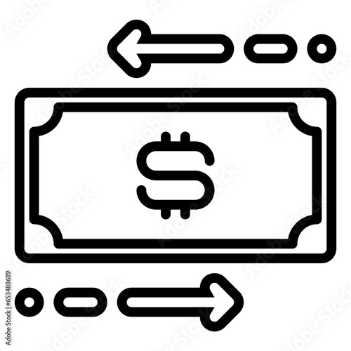 Money Transfer icon, line icon style