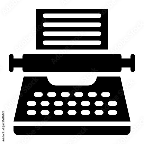 Typewriter analog icon