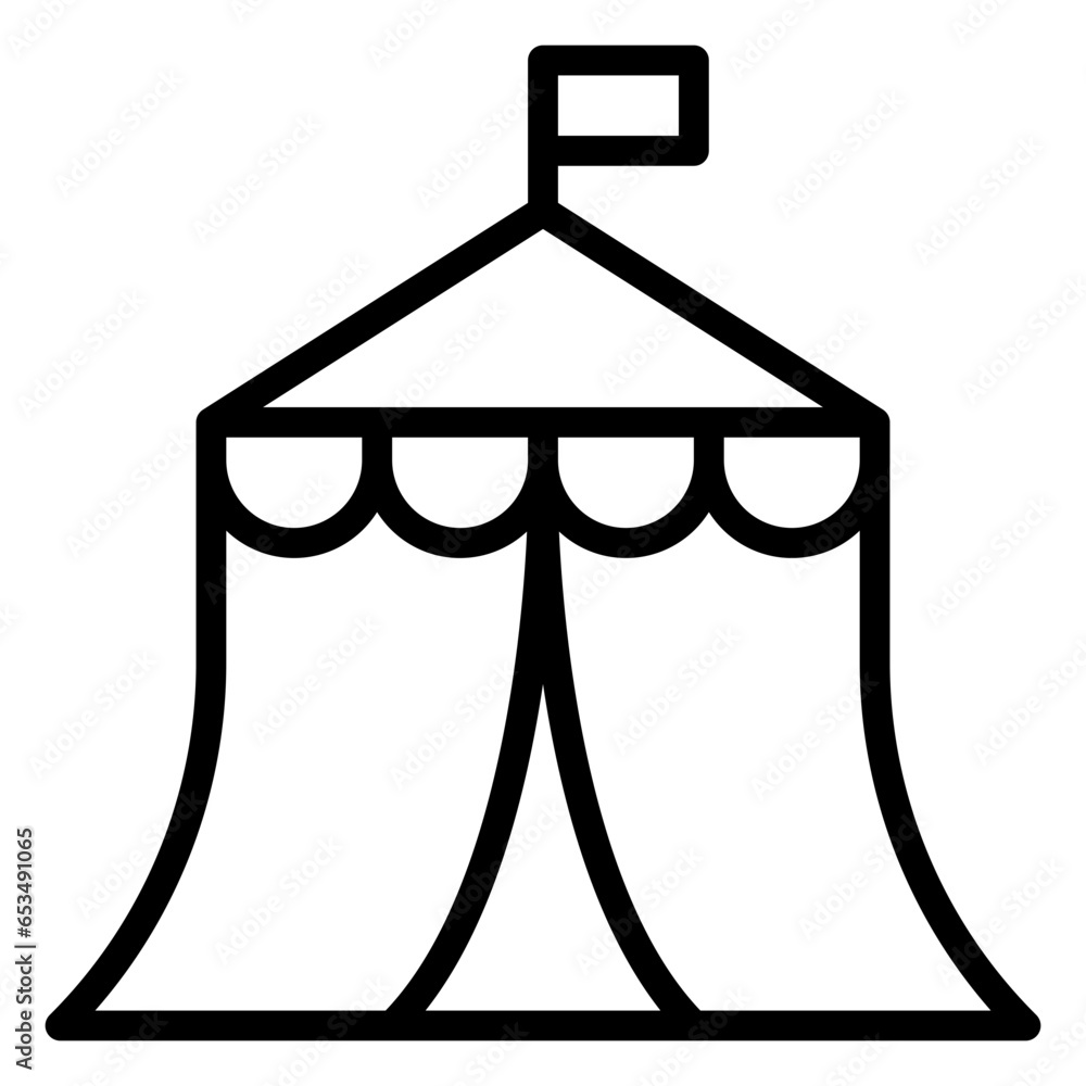 Circus icon, line icon style Circus icon, line icon style