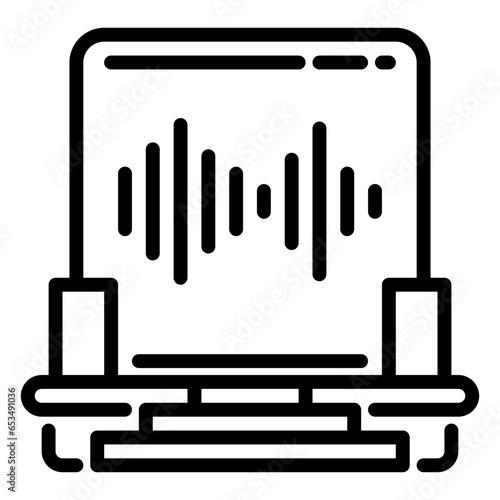 Concert icon, line icon style