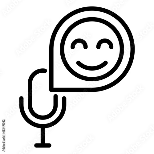 Stand Up Comedy icon, line icon style