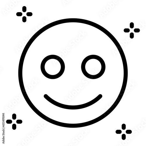 Happy icon, line icon style