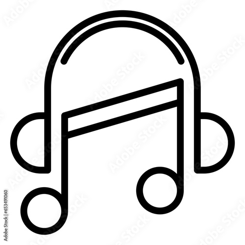 Music icon, line icon style