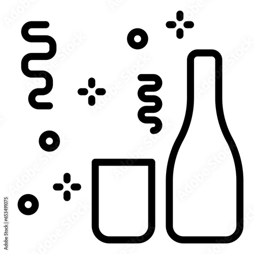 Party icon, line icon style