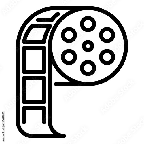 Movie Reel icon, line icon style