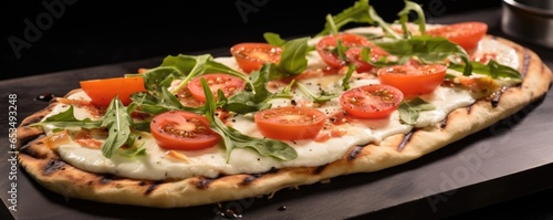 The carefully balanced ratio of toppings ensures that every bite of the margherita flatbread offers a harmonious blend of flavors, leaving a lasting impression on your taste buds.