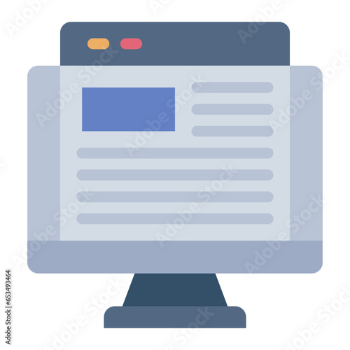 Online Article on Computer icon