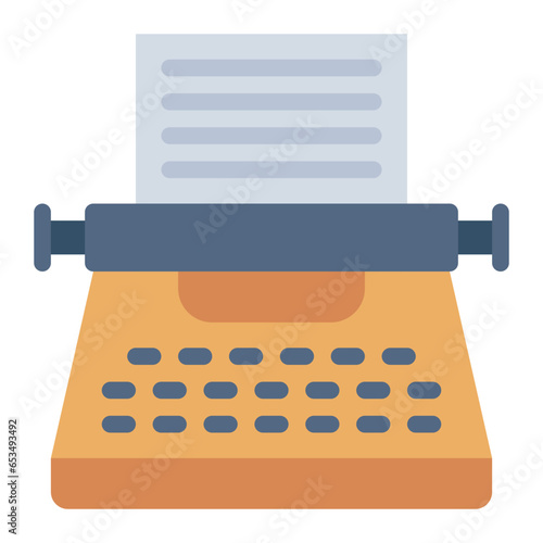 Typewriter analog icon