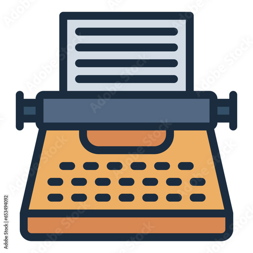 Typewriter analog icon