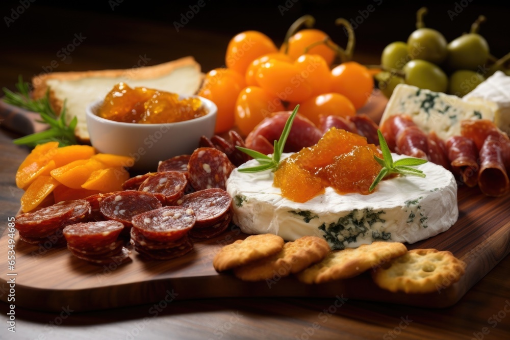 This charerie board offers a delightful twist with its fusion of flavors. Savory cornichons and y pickled jalapenos harmonize with cured chorizo bites and tangy goat cheese balls. Bitesized This charerie board offers a delightful twist with its fusion of flavors. Savory cornichons and y pickled jalapenos harmonize with cured chorizo bites and tangy goat cheese balls. Bitesized