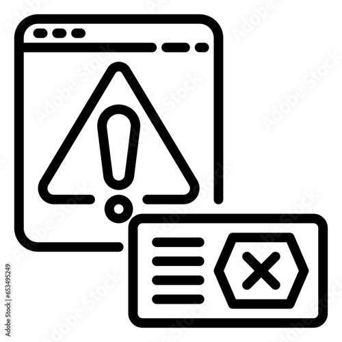 Error icon, line icon style