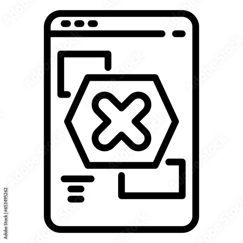 ads block icon, line icon style