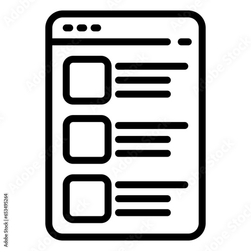 Blog icon, line icon style
