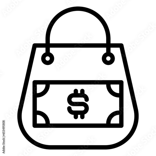 Pay icon, line icon style