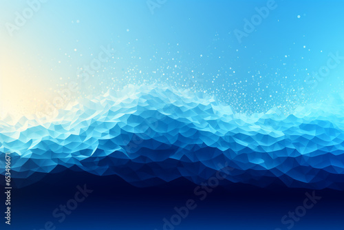 light blue abstract background with wavvy and dotted elements photo