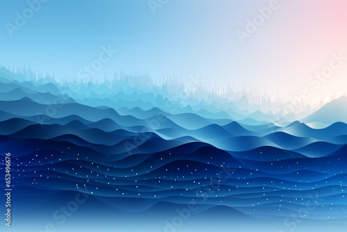 light blue abstract background with wavvy and dotted elements photo