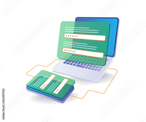 Smartphone computer data security password mechanism