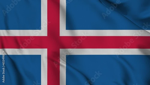 3D Flag of Iceland