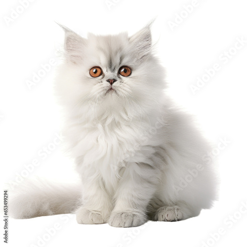 persian cat on isolated transparent background