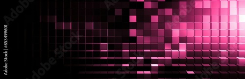 Abstract pink background for design with lines and squares 3d effect  Web banner  Wide  Panoramic  Texture  Geometric shape