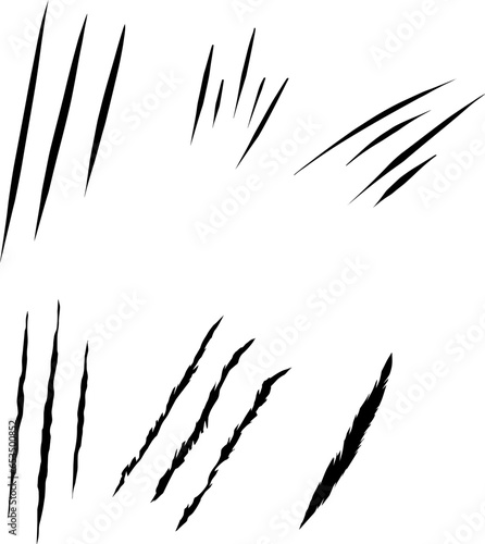爪・引っかき傷のイラストセット