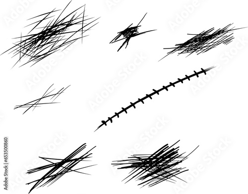 様々な傷のイラストセット