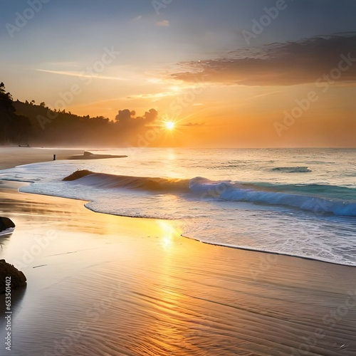 sunset over the sea